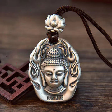 Chinese Zodiac Natal Buddha Om Mani Padme Hum Lotus Compassion Necklace Pendant