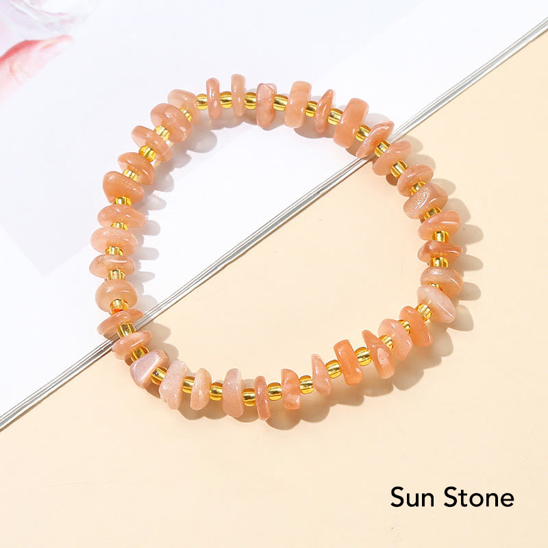 Natural Irregular Shape Raw Crystal Meditation Balance Bracelet