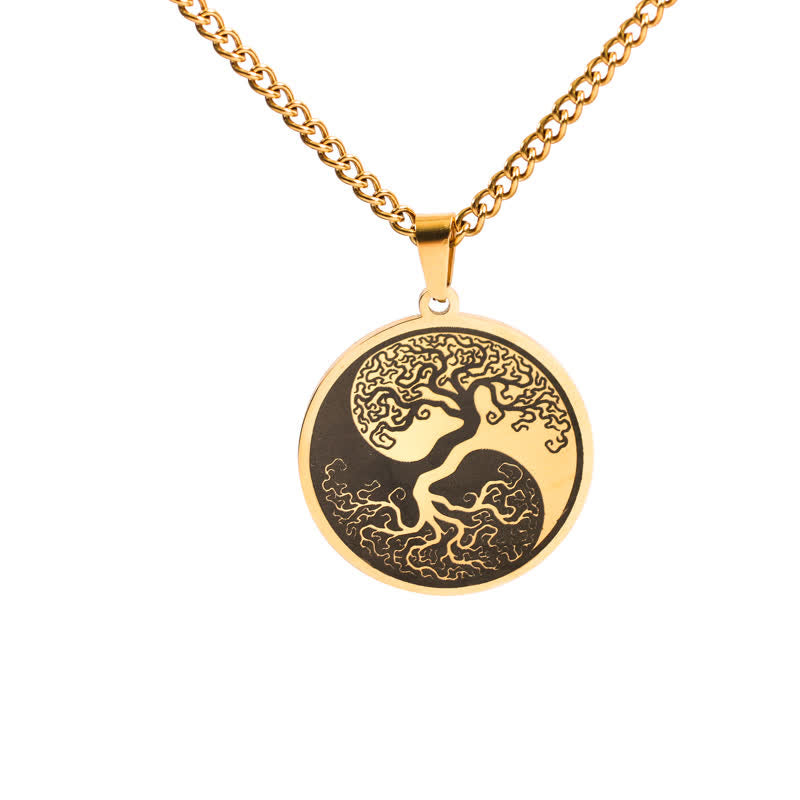 The Tree of Life Titanium Steel Connection Necklace Pendant
