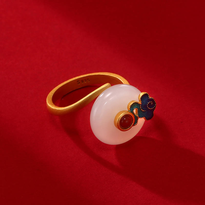 Jade Copper Coins Auspicious Clouds Prosperity Necklace Pendant Bracelet Ring Earrings