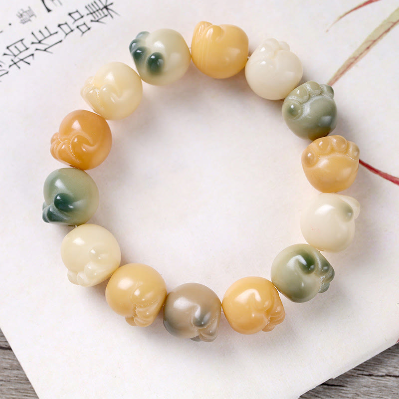 Multilayered Bodhi Seed Bracelet with Cat Paw Charm: Calm & Harmony Anchor