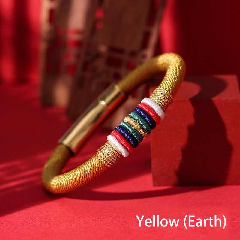 Tibetan Handmade Colorful King Kong Knot Five Elements Luck Braid String Bracelet