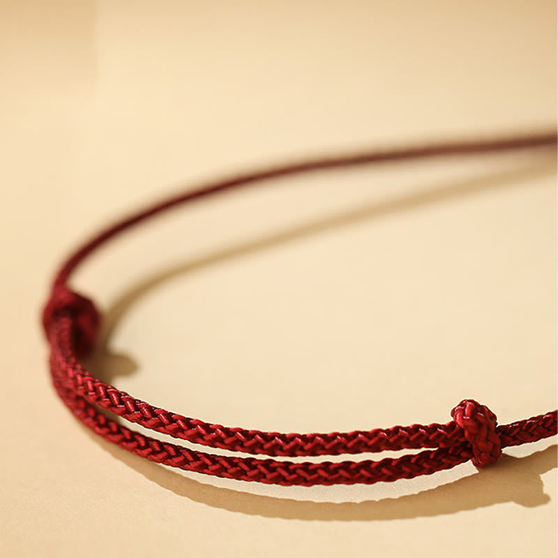 Tibetan 925 Sterling Silver Zakiram Goddess of Wealth Protection Rope Necklace Pendant