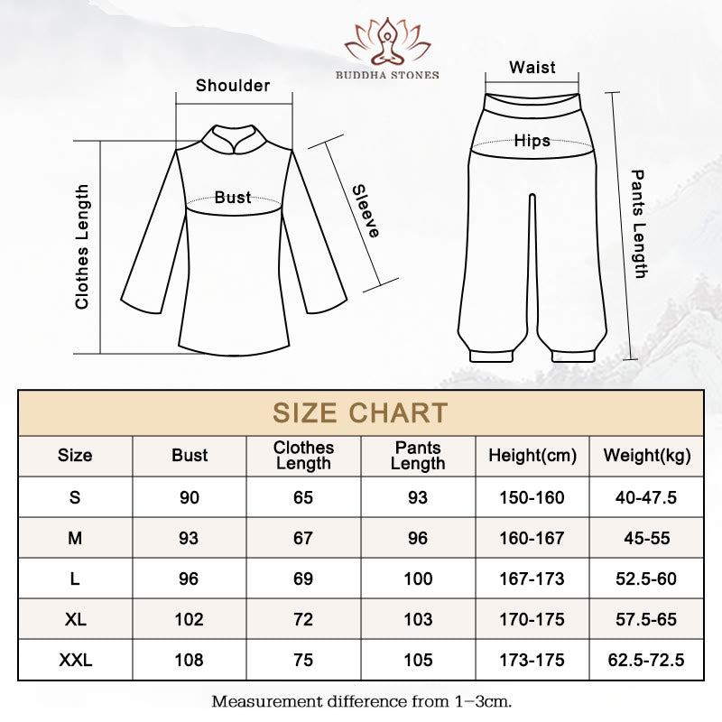 Yoga Meditation Prayer V-neck Design Cotton Linen Clothing Uniform Zen Practice Women's Set