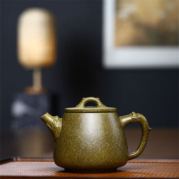 Yixing Semi-handmade Yellow Green Purple Clay Kung Fu Teapot 240ml