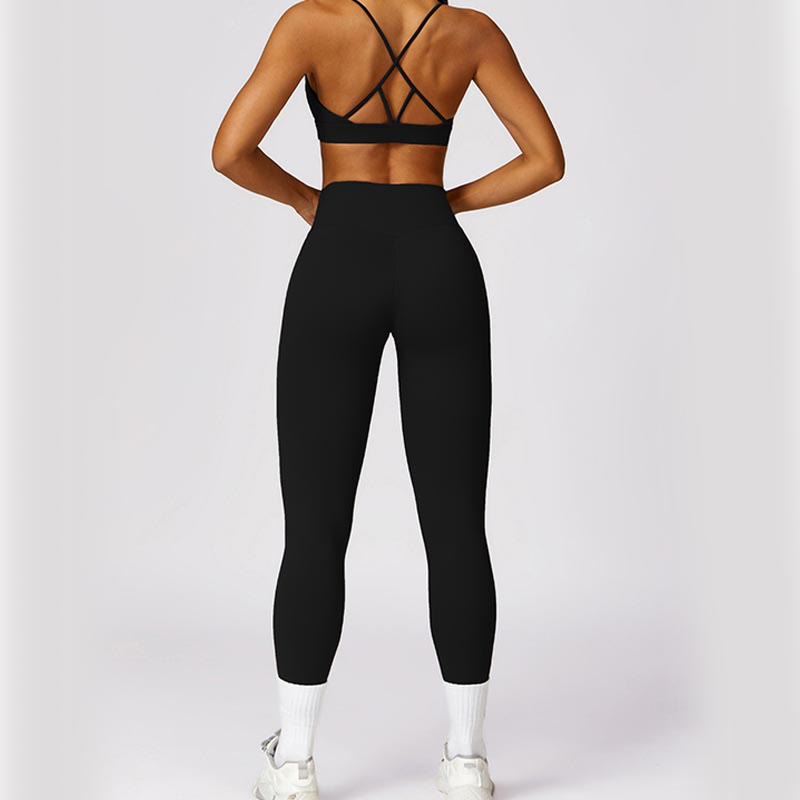 Women Short Sleeve T-Shirt Top High Waist Leggings Pants For Sports Yoga