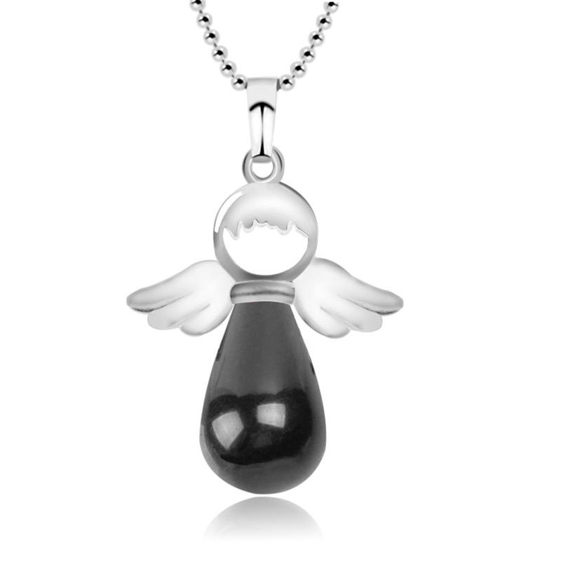 Little Angel Wings Natural Crystal Luck Necklace Pendant