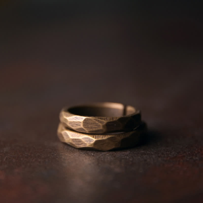 Tibetan Simple Design Copper Wealth Ring