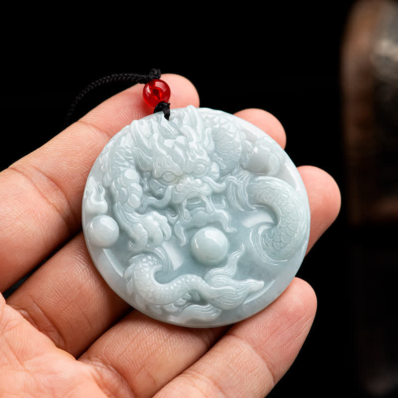 ❗❗❗A Flash Sale- Chinese Zodiac Dragon Jade Success Amulet String Necklace