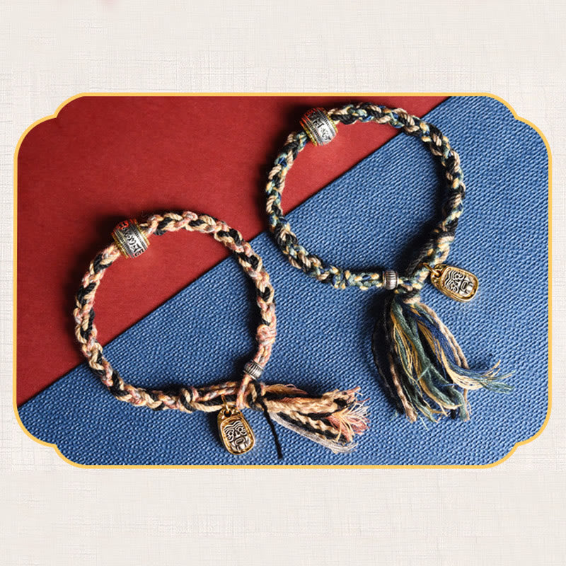 Zakiram Goddess of Wealth Om Mani Padme Hum Peace Handmade Bracelet