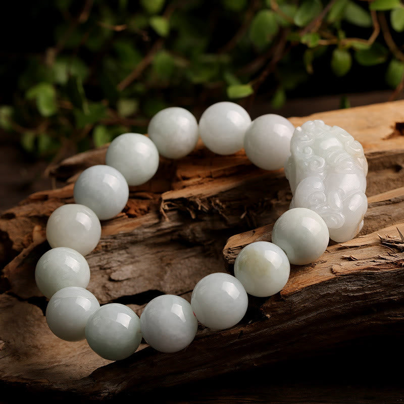 Fengshui Wealth Prosperity Jade PiXiu Luck Bracelet