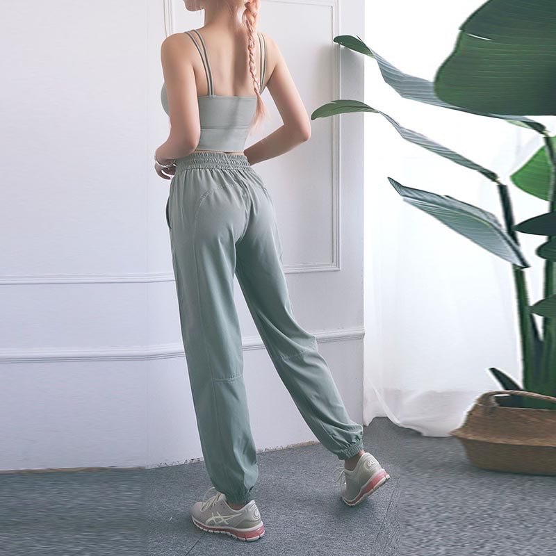 High Waist Fitness Yoga Sports Jogger Track Pants With Pockets Sweatpants