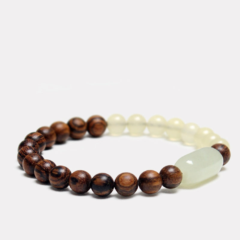 Jade Sandalwood Luck Abundance Bracelet