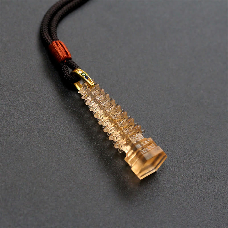 Liuli Ancient Pagoda Wisdom Necklace