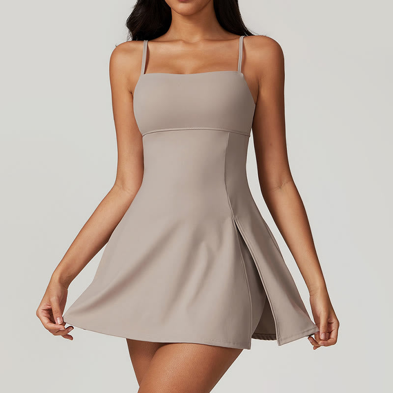 Solid Backless Tennis Yoga Women Sports Dress