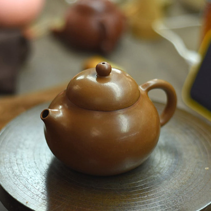 Yixing All Handmade Wen Dan Brown Purple Clay Kung Fu Teapot
