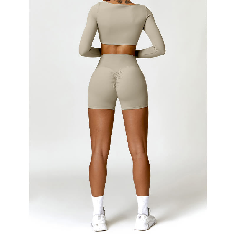 Breathable Stretch Backless Yoga Meditation 2-Piece Outfit