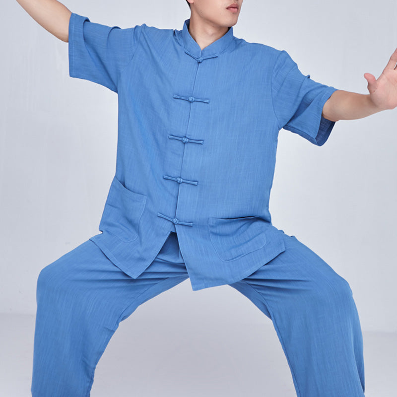 Meditation Zen Prayer Spiritual Tai Chi Qigong Practice Unisex Embroidery Clothing Set