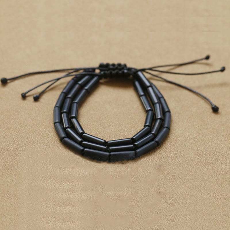 Black Onyx Bead Support Protection Bracelet
