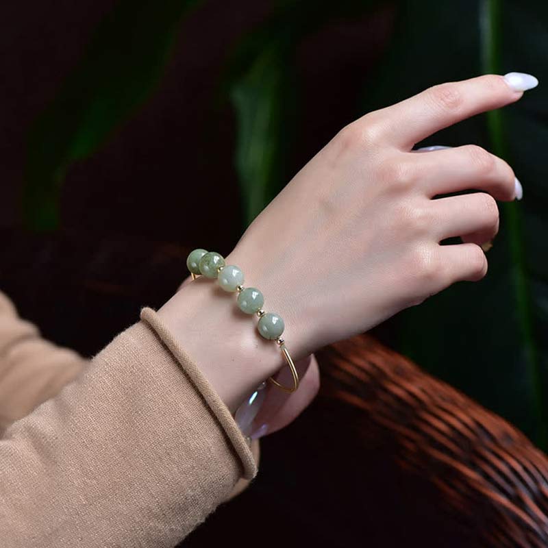 Jade Abundance Luck Blessing Bracelet Bangle