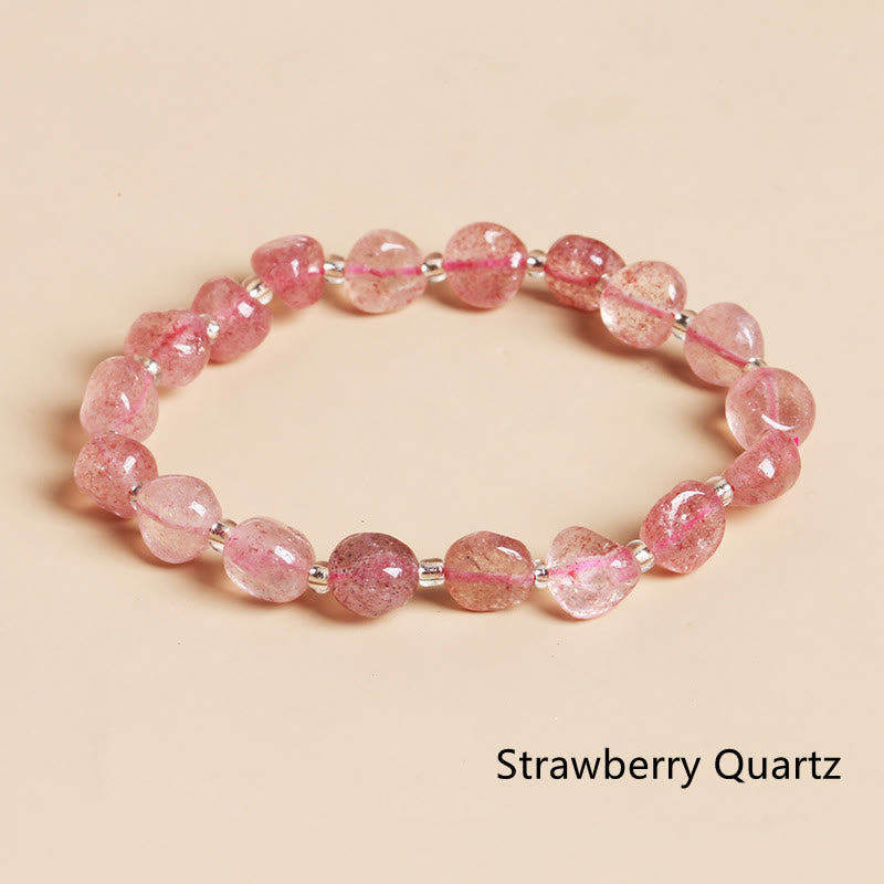 Natural Irregular Shape Raw Crystal Meditation Balance Bracelet