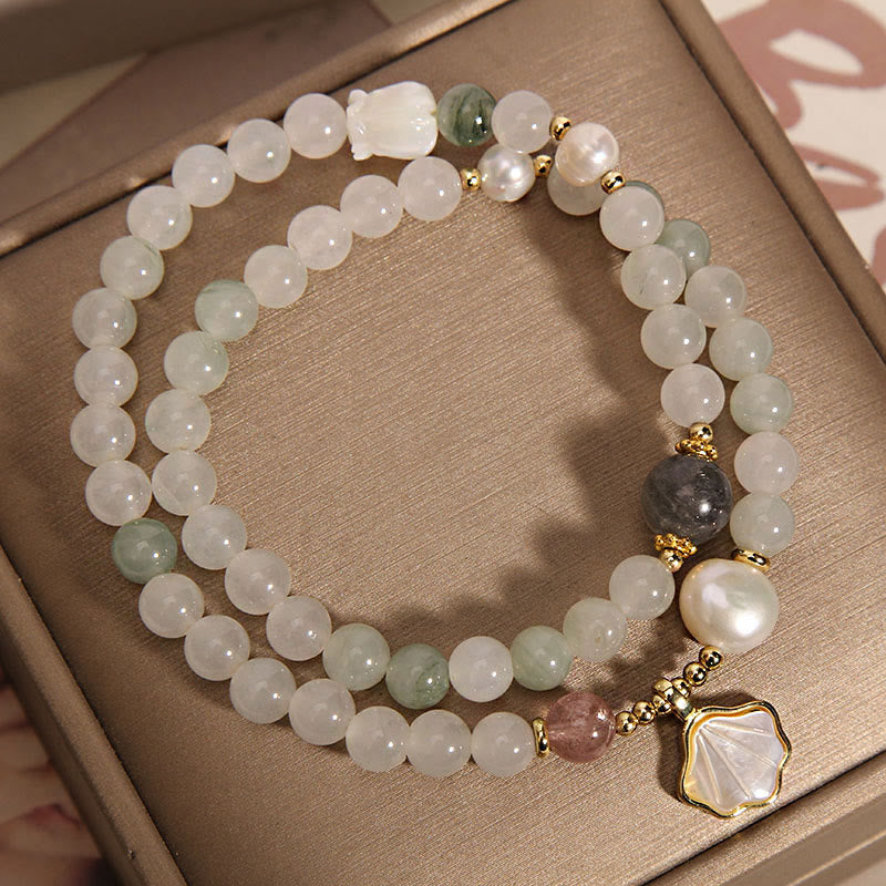 Double Layer Jade Shell Luck Bracelet