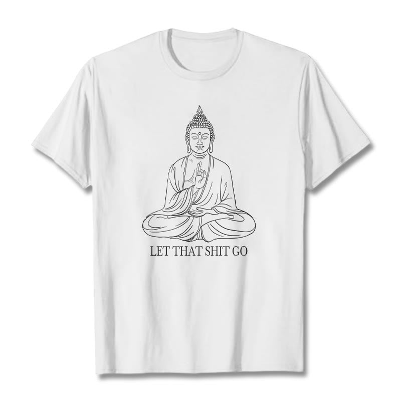 Soft Cotton Crewneck Let It Go Mindful Mantra Tee