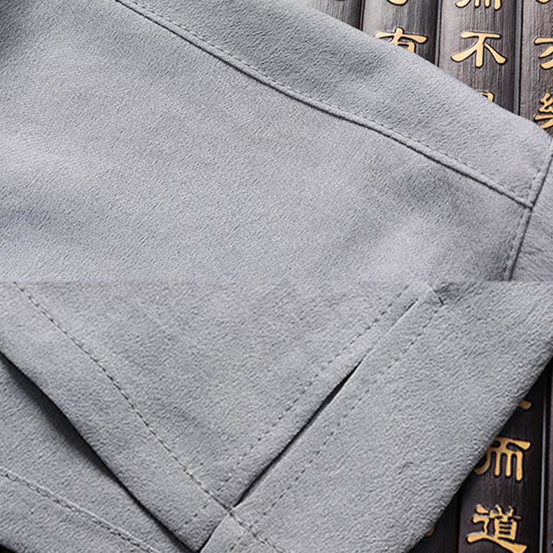 Tactile Breathable Mandarin Collar Qi Gong Men's Meditation Set
