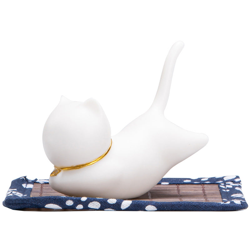 Handcrafted Ceramic Animal Figurine Incense Burner and Desktop Decoration