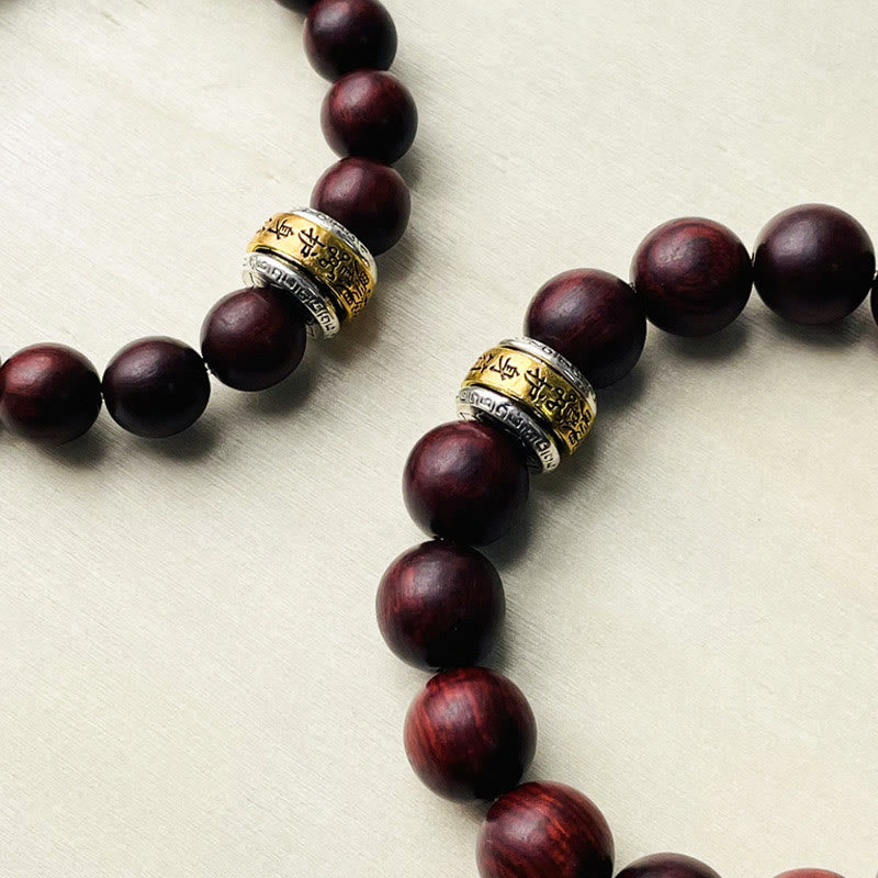 Small Leaf Red Sandalwood Amulet Protection Bracelet