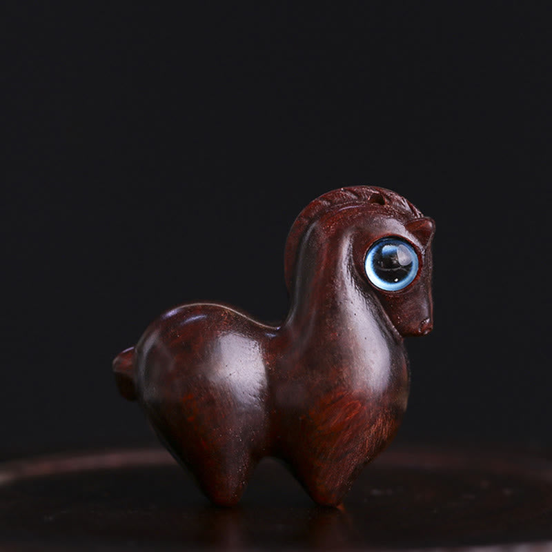 Small Leaf Red Sandalwood Green Sandalwood Lucky Mini Horse Protection Decoration