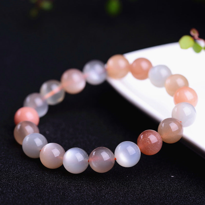 Natural Moonstone Beaded Energy Bracelet for Emotional Balance