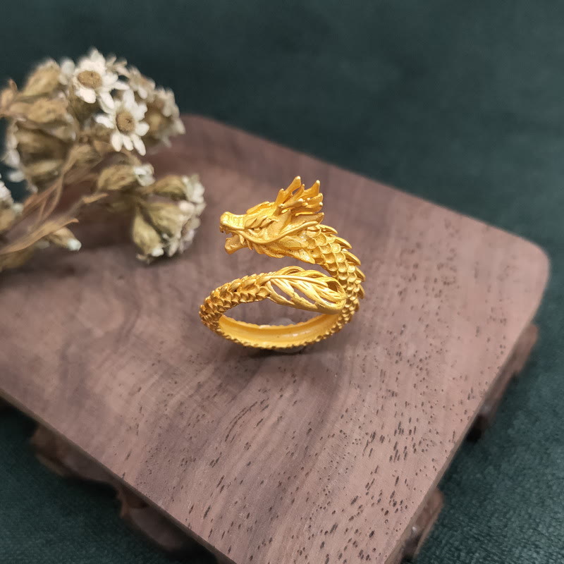 Golden Dragon Success Strength Ring