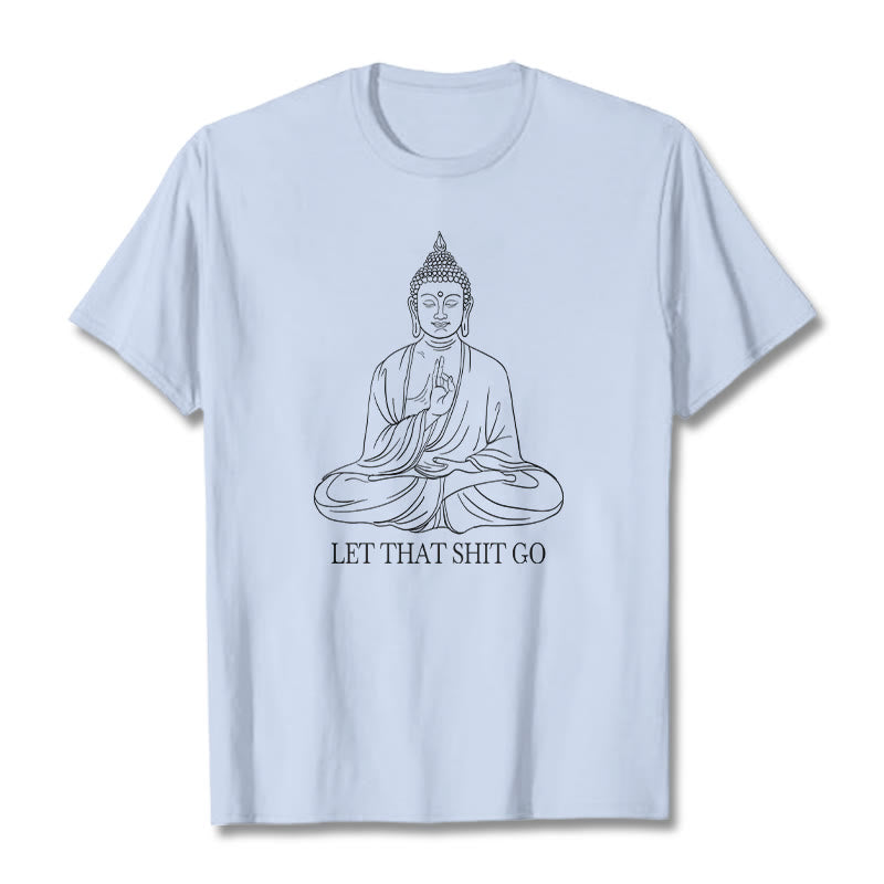 Soft Cotton Crewneck Let It Go Mindful Mantra Tee