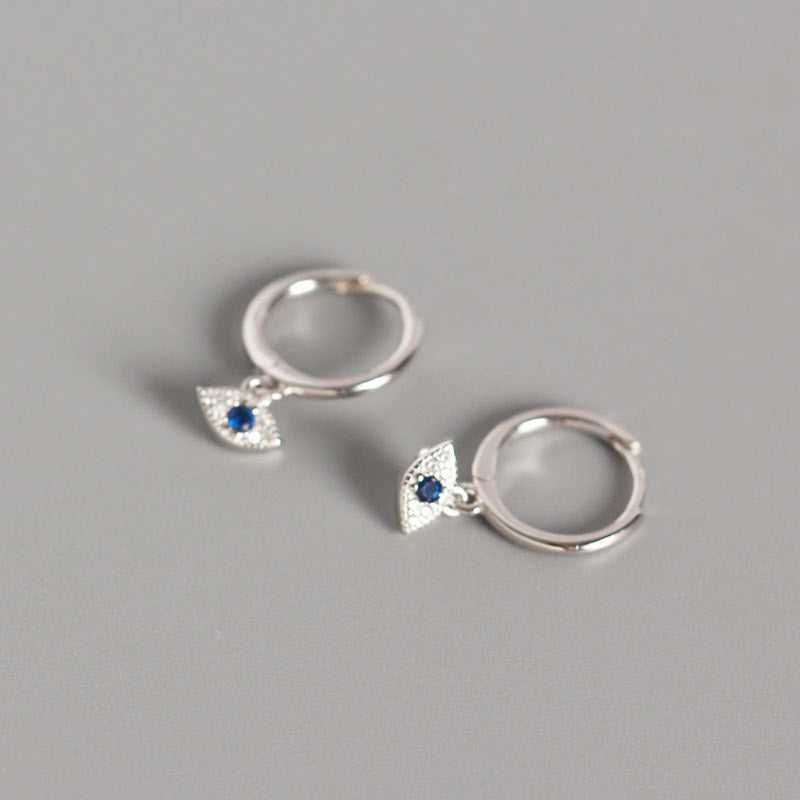 925 Sterling Silver Evil Eye Blessing Protection Stud Earrings