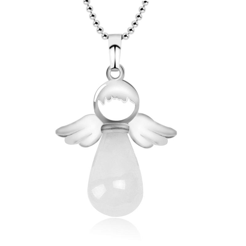 Little Angel Wings Natural Crystal Luck Necklace Pendant (Extra 35% Off | USE CODE: FS35)