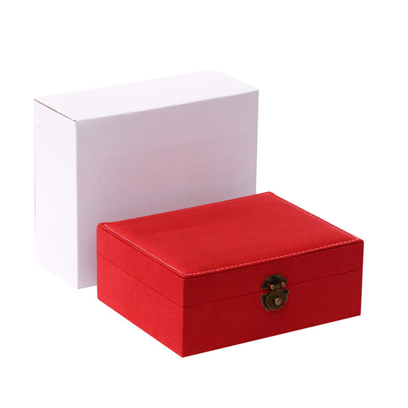 Elegant Two-Layer Flannel Jewelry Box Organizer with Secure Lock