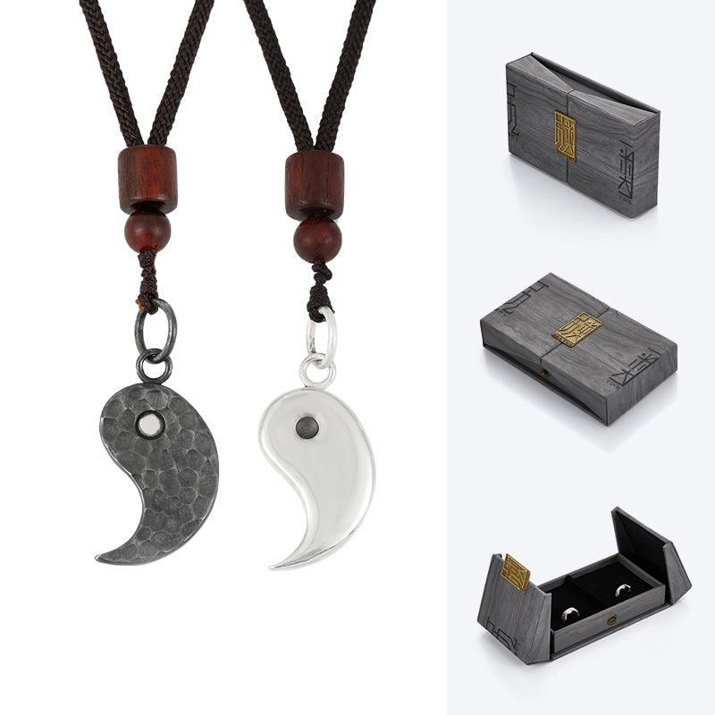 990 Sterling Silver Yin Yang Balance Harmony Necklace Pendant (Extra 30% Off | USE CODE: FS30)