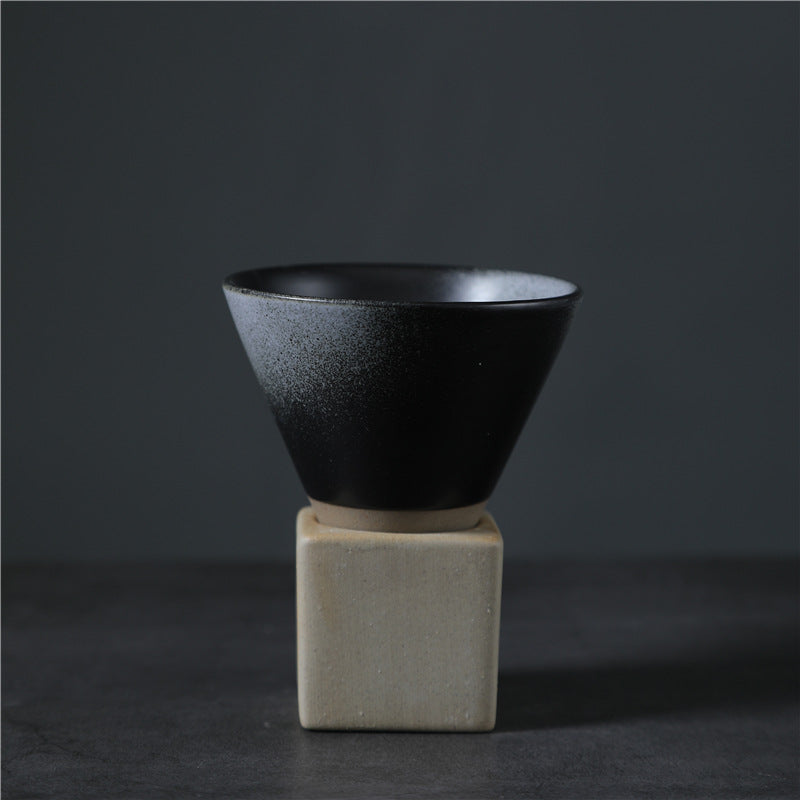 Vintage Gradient Ceramic Coffee Mug Tea Latte Espresso Coffee Cup With Base 200ml