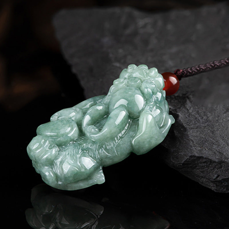Jade PiXiu Wealth Luck String Necklace Pendant