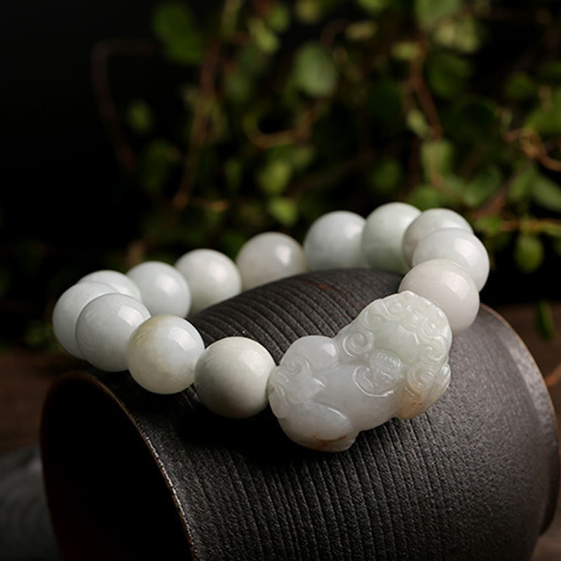 Fengshui Wealth Prosperity Jade PiXiu Luck Bracelet