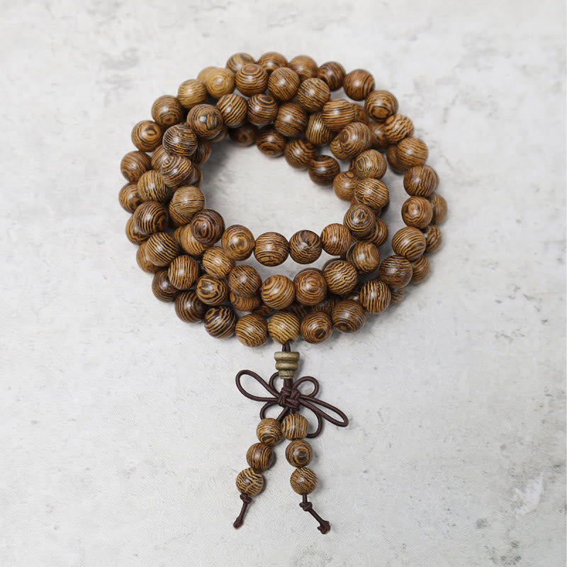 108 Mala Beads Bracelet Prayer Meditation Sandalwood Elastic