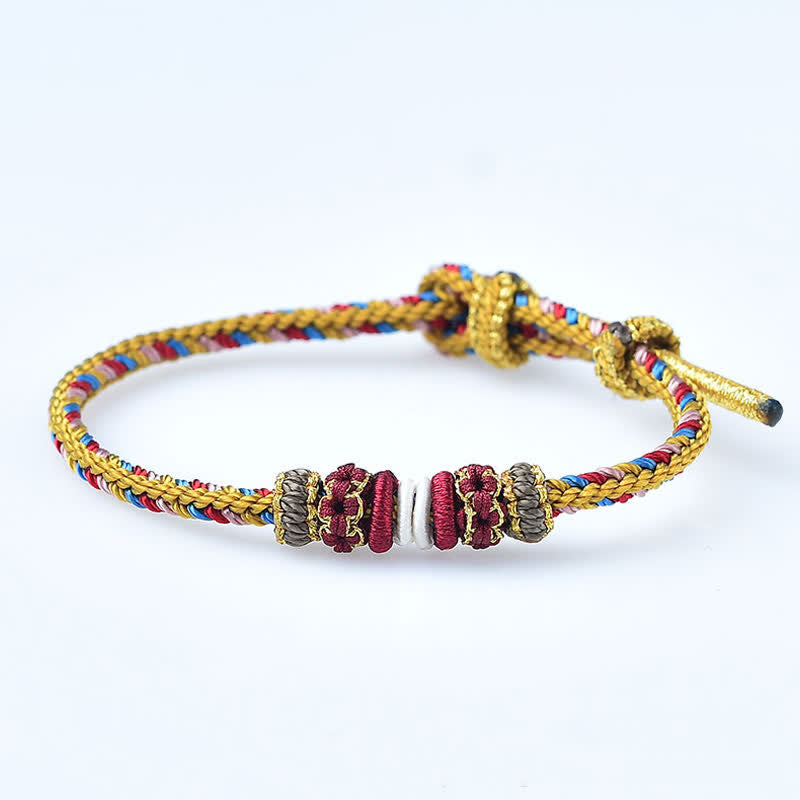 Handmade Dunhuang Color Luck Braid String Bracelet