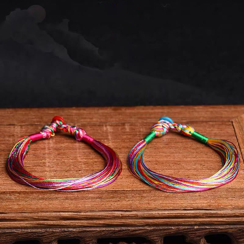 Tibetan Handmade Five Colorful Thread Dragon Boat Festival Protection Adult Child String Bracelet