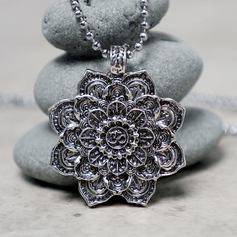 Tibetan Lotus Blessing Necklace Pendant