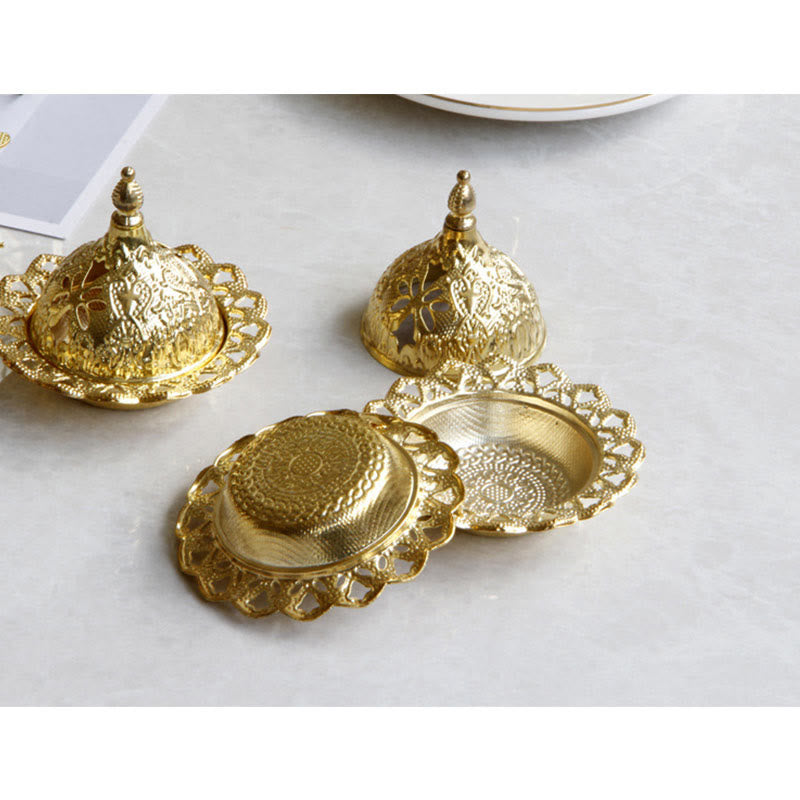 Tibetan Style Gold Mini Meditation Incense Burner