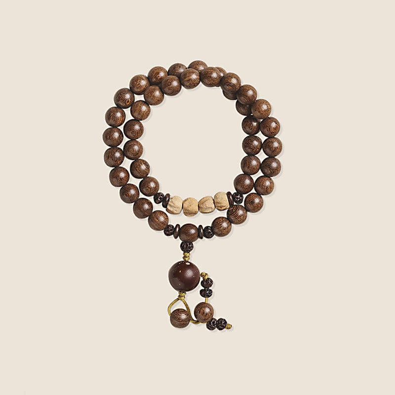 Sandalwood Small Leaf Red Sandalwood Bodhi Seed Purification Double Wrap Bracelet
