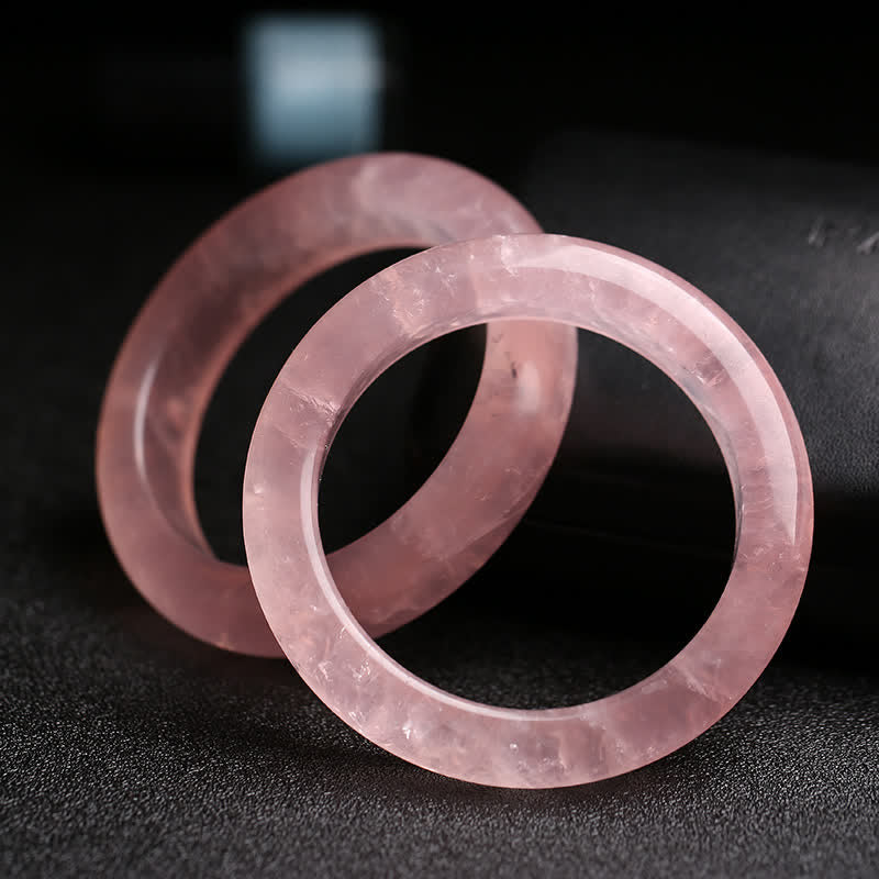Natural Rose Quartz Love Caring Bracelet Bangle