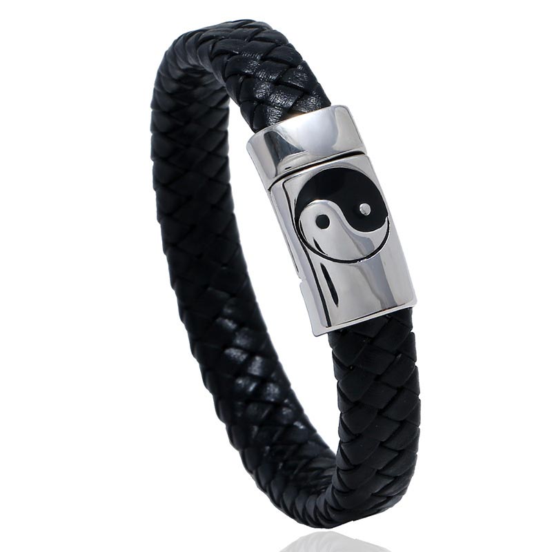 Minimalist Yin Yang Titanium Steel Unisex Balance Bracelet