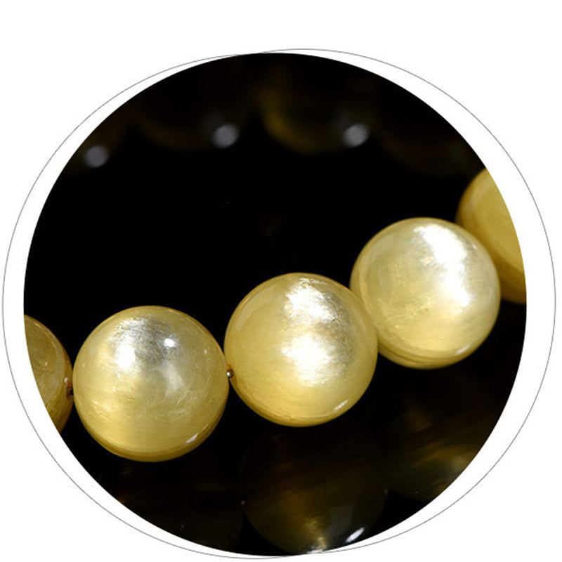 Natural Golden Lepidolite Protection Prosperity Bracelet
